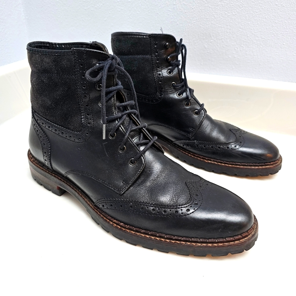 Johnston & Murphy wing tip shearing boot - men's SIZE 10 M